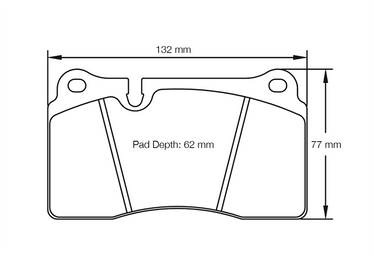 Pagid racing brakes pad shape no. 4906